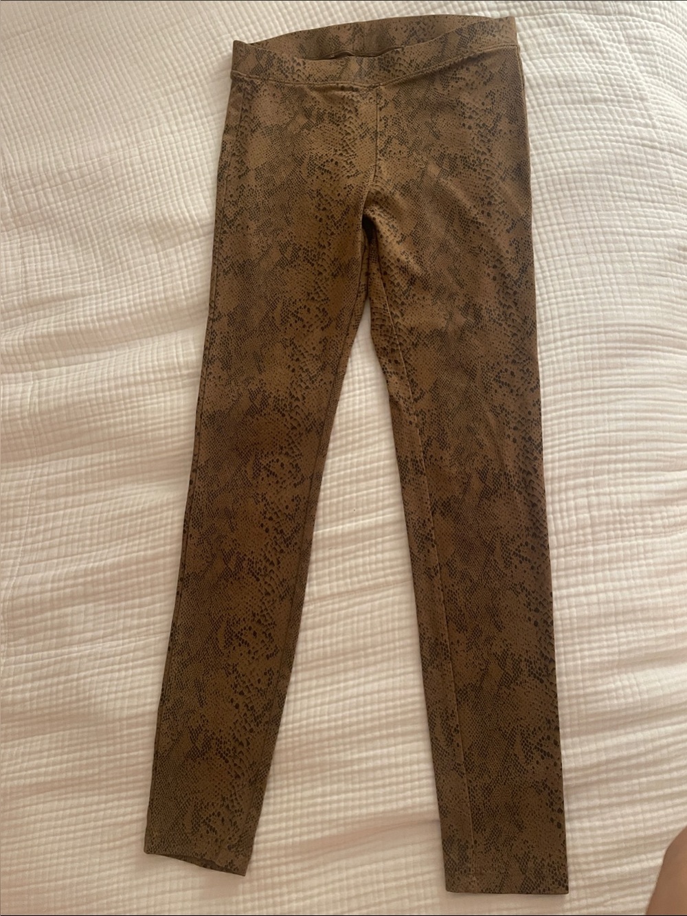 HUE Women's Brown Snake-Print Stretch Leggings